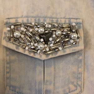 Parasuco Jean shirt with sheer panels